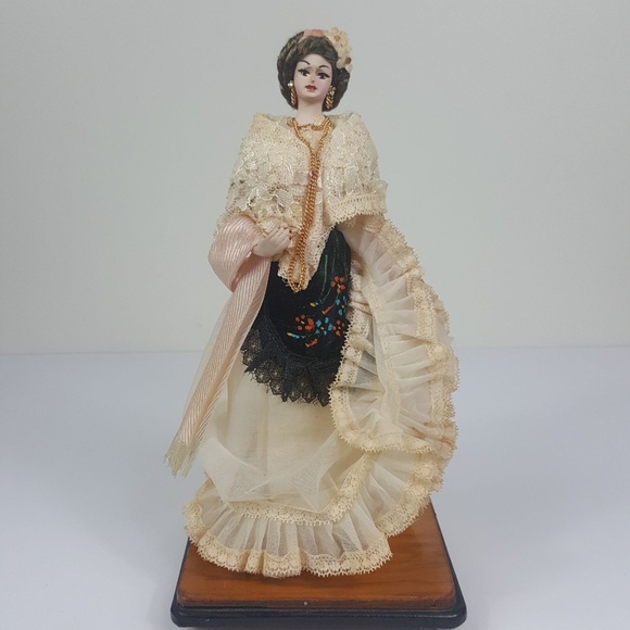 Vintage Other - Antique Vintage Ceramic Handmade Senorita Doll